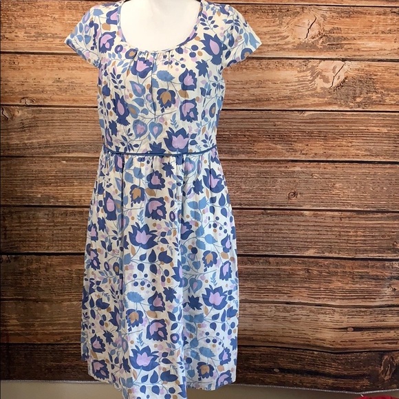 Boden• Floral Linen Cap Sleeve Dress - Picture 2 of 7